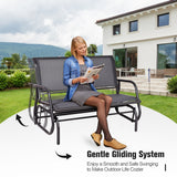 NNECW Loveseat Rocking Bench Chair for Patio &amp Backyard-Gray