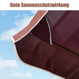 NNECW 3 Seat Outdoor Patio Swing Chair with Adjustable Canopy for Backyard/Balcony-Coffee