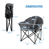 NNECW Foldable Lightweight Camping Cushioned Chair