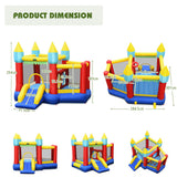 NNECW Inflatable Bouncer with PVC Basketball & Ocean Balls