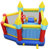NNECW Inflatable Bouncer with PVC Basketball & Ocean Balls