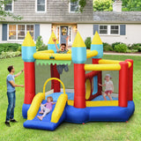 NNECW Inflatable Bounce House with Slide & Basketball & 100 Ocean Balls