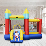 NNECW Inflatable Bounce House with Slide & Basketball & 100 Ocean Balls