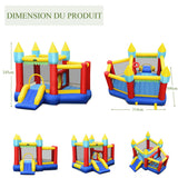 NNECW Inflatable Bounce House with Slide & Basketball & 100 Ocean Balls