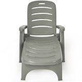 NNECW Adjustable Chaise Lounge Chair with Built-In Wheels for Patio Turquoise