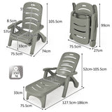 NNECW Adjustable Chaise Lounge Chair with Built-In Wheels for Patio Turquoise