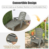 NNECW Adjustable Chaise Lounge Chair with Built-In Wheels for Patio Turquoise