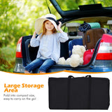 NNECW Folding Camping Table with Storage Lower Shelf & Hook & Carry Bag
