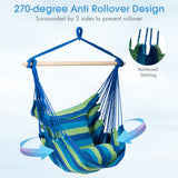 NNECW Hanging Rope Swing Seat with 2 Seats for Outdoor Play-Blue