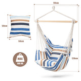 NNECW Hanging Rope Swing Seat with 2 Seats for Outdoor Play-Beige