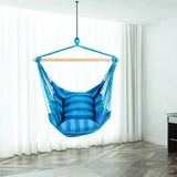 NNECW Hanging Rope Swing Seat with 2 Seats for Outdoor Play-Navy
