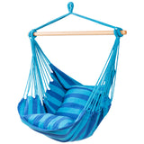 NNECW Hanging Rope Swing Seat with 2 Seats for Outdoor Play-Navy