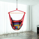 NNECW Hanging Rope Swing Seat with 2 Seats for Outdoor Play-Red