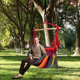 NNECW Hanging Rope Swing Seat with 2 Seats for Outdoor Play-Red