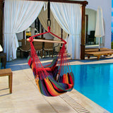 NNECW Hanging Rope Swing Seat with 2 Seats for Outdoor Play-Red