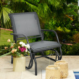 NNECW Outdoor Single Swing Glider Rocking Chair for Backyard