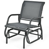 NNECW Outdoor Single Swing Glider Rocking Chair for Backyard