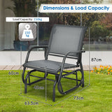 NNECW Outdoor Single Swing Glider Rocking Chair for Backyard