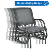 NNECW Outdoor Single Swing Glider Rocking Chair for Backyard