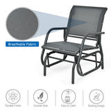 NNECW Outdoor Single Swing Glider Rocking Chair for Backyard
