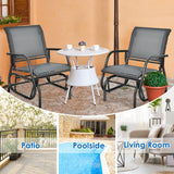 NNECW Outdoor Single Swing Glider Rocking Chair for Backyard
