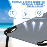NNECW Portable Folding Camping Cot with Sturdy Metal Frame for Camping-Grey