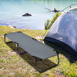 NNECW Portable Folding Camping Cot with Sturdy Metal Frame for Camping-Grey