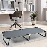 NNECW Portable Folding Camping Cot with Sturdy Metal Frame for Camping-Grey
