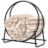 NNECW 76.5cm Fireplace Wood Storage Rack with Spacious Storage Capacity for Living Room/Outdoor