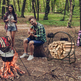 NNECW 76.5cm Fireplace Wood Storage Rack with Spacious Storage Capacity for Living Room/Outdoor