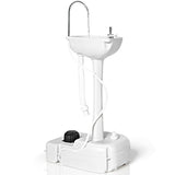 NNECW Portable Hand-Wash Basin with Rolling Wheels for Camping & Party
