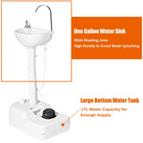 NNECW Portable Hand-Wash Basin with Rolling Wheels for Camping & Party