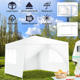 NNECW Outdoor Patio Pavilion Screen Shelter with Large Canopy and Steel Tubes for Garden/Lawn/Patio