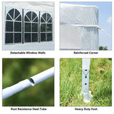 NNECW Outdoor Patio Pavilion Screen Shelter with Large Canopy and Steel Tubes for Garden/Lawn/Patio