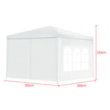 NNECW Outdoor Patio Pavilion Screen Shelter with Large Canopy and Steel Tubes for Garden/Lawn/Patio
