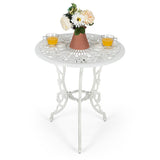 NNECW Cast Aluminum Patio Bistro Set with 2 Chairs for Balcony & Poolside