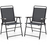 NNECW 4 Pieces Folding Chairs with Ergonomic Backrest for Outdoor