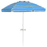 NNECW 2.2M Outdoor Umbrella Potable Sun Shade Shelter Garden Patio Parasol Canopy-Blue