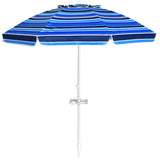 NNECW 2.2M Outdoor Umbrella Potable Sun Shade Shelter Garden Patio Parasol Canopy-Navy