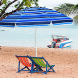 NNECW 2.2M Outdoor Umbrella Potable Sun Shade Shelter Garden Patio Parasol Canopy-Navy