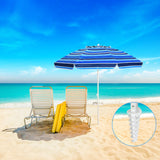 NNECW 2.2M Outdoor Umbrella Potable Sun Shade Shelter Garden Patio Parasol Canopy-Navy