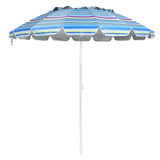 NNECW 2.45M Outdoor Umbrella Potable Sun Shade Shelter Garden Patio Parasol Canopy-Blue