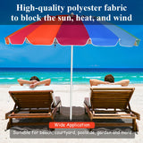 NNECW 2.45M Outdoor Umbrella Potable Sun Shade Shelter Garden Patio Parasol Canopy-Multicolor