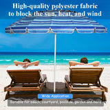 NNECW 2.45M Outdoor Umbrella Potable Sun Shade Shelter Garden Patio Parasol Canopy-Navy