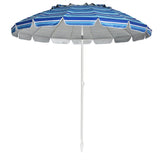 NNECW 2.45M Outdoor Umbrella Potable Sun Shade Shelter Garden Patio Parasol Canopy-Navy
