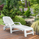 NNECW Outdoor Chaise Lounge Chair with Storage Box