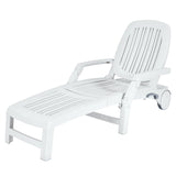 NNECW Outdoor Chaise Lounge Chair with Storage Box