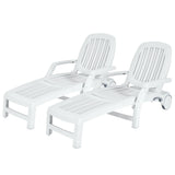 NNECW Outdoor Chaise Lounge Chair with Storage Box