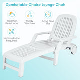 NNECW Outdoor Chaise Lounge Chair with Storage Box