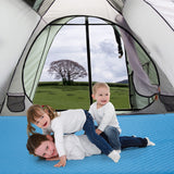NNECW Self-Inflating Camping Mat with Connectable Design and Pillows for Camping-Blue